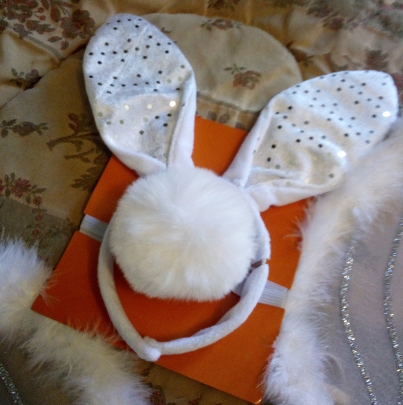 Playboy Angel or bunny with feather boa, real pipe, wings & tail EUC small to me - Picture 6 of 12